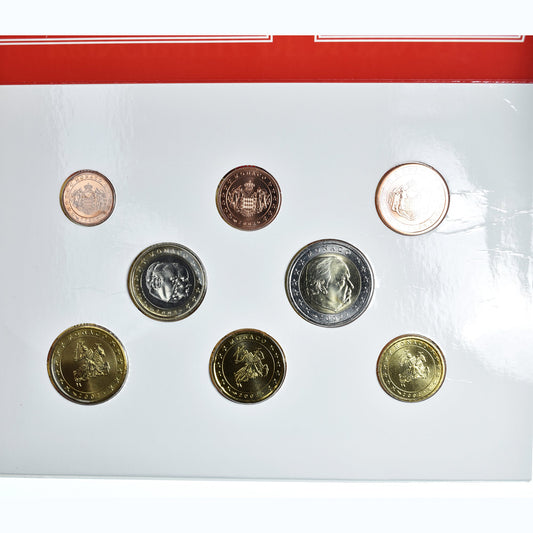 Monako,
1 cent až 2 eura,
Rainier III