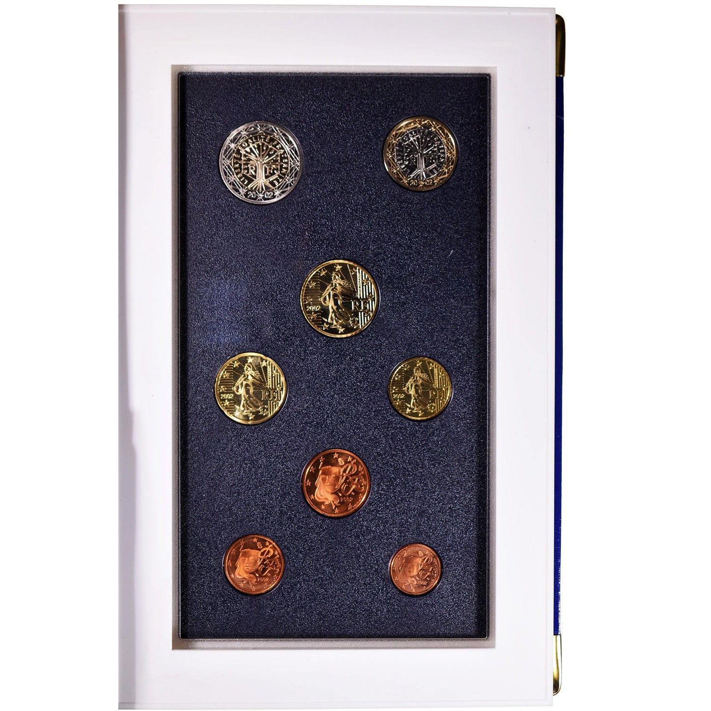 Francie,
1 cent až 2 eura,
2002