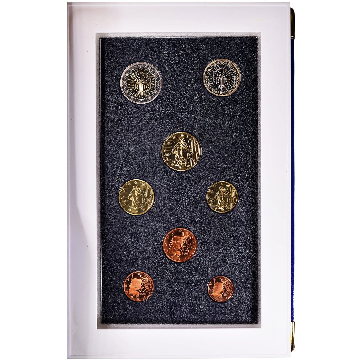 Francie,
1 cent až 2 eura,
2003