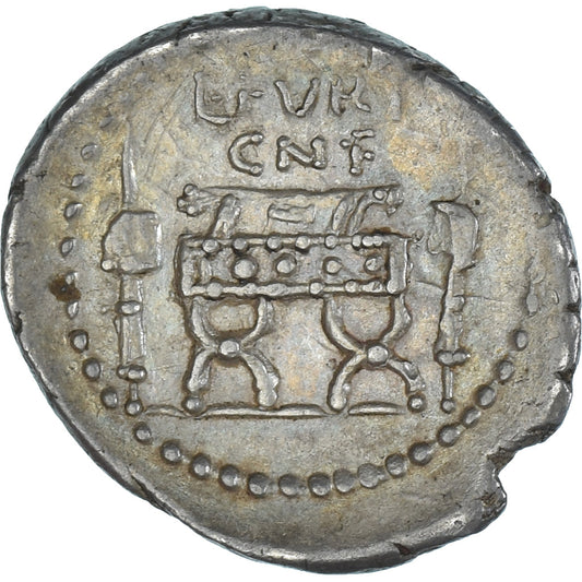 Mince,
L. Furius Brocchus,
denár