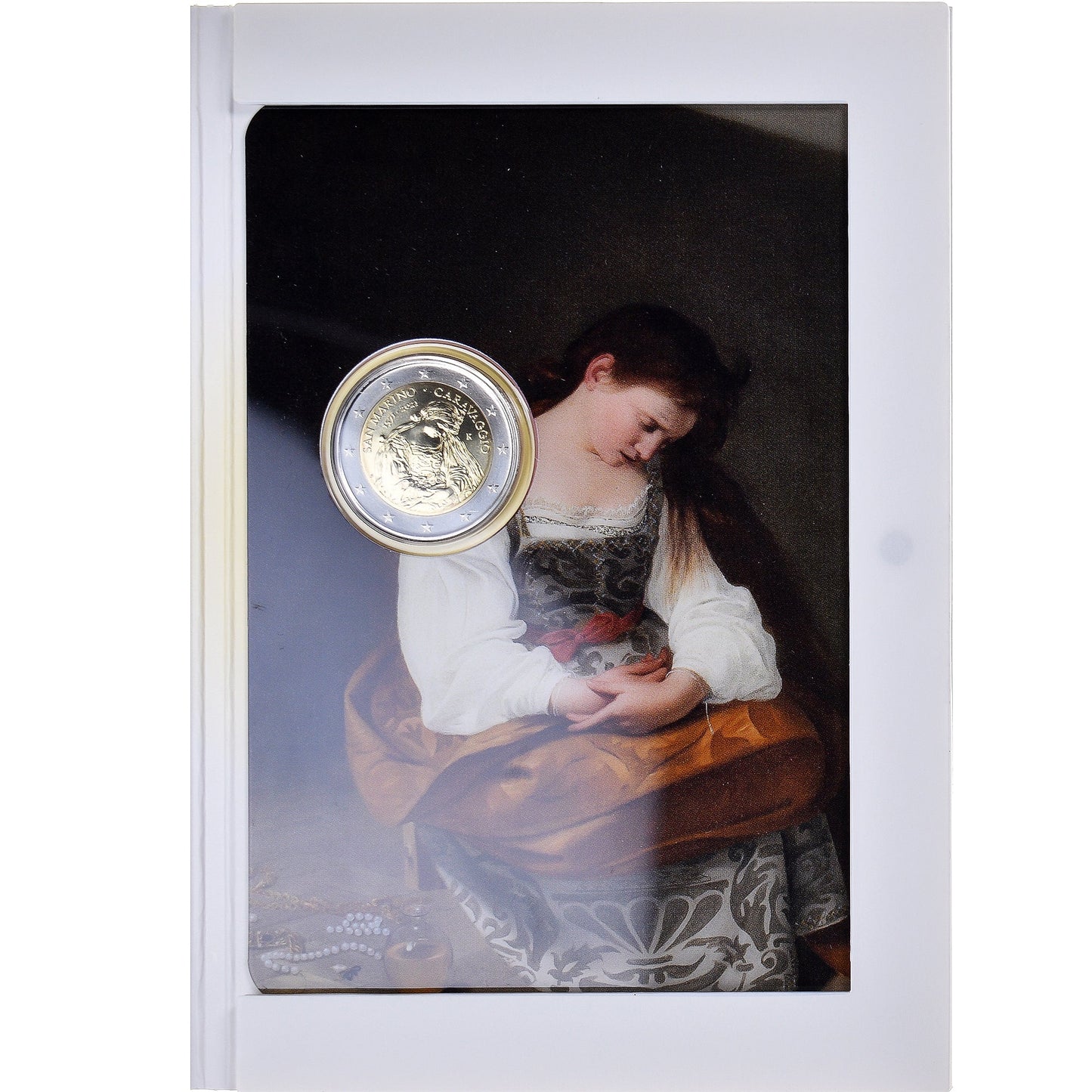 San Marino,
2 eura,
450 ans de la naissance de Caravage