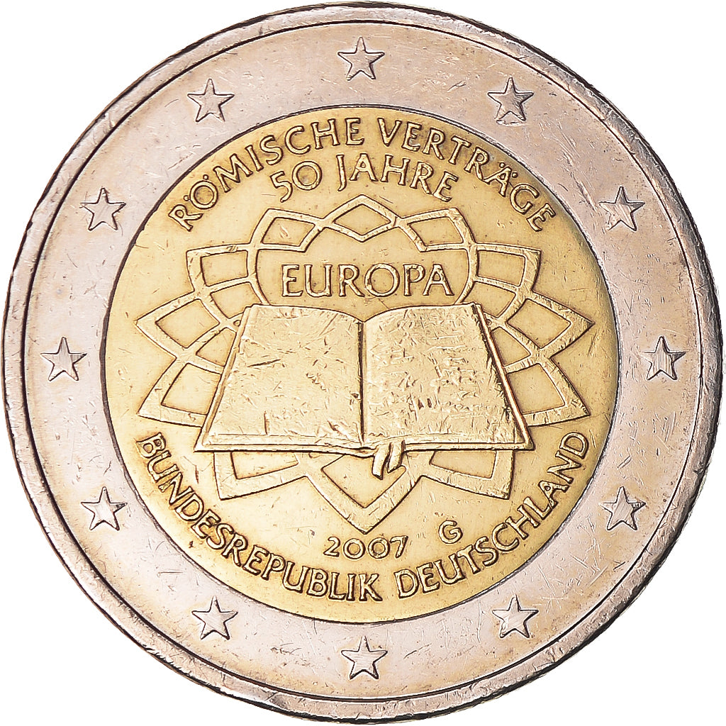 NĚMECKO - FEDERÁLNÍ REPUBLIKA,
2 eura,
Traité de Rome 50 ans