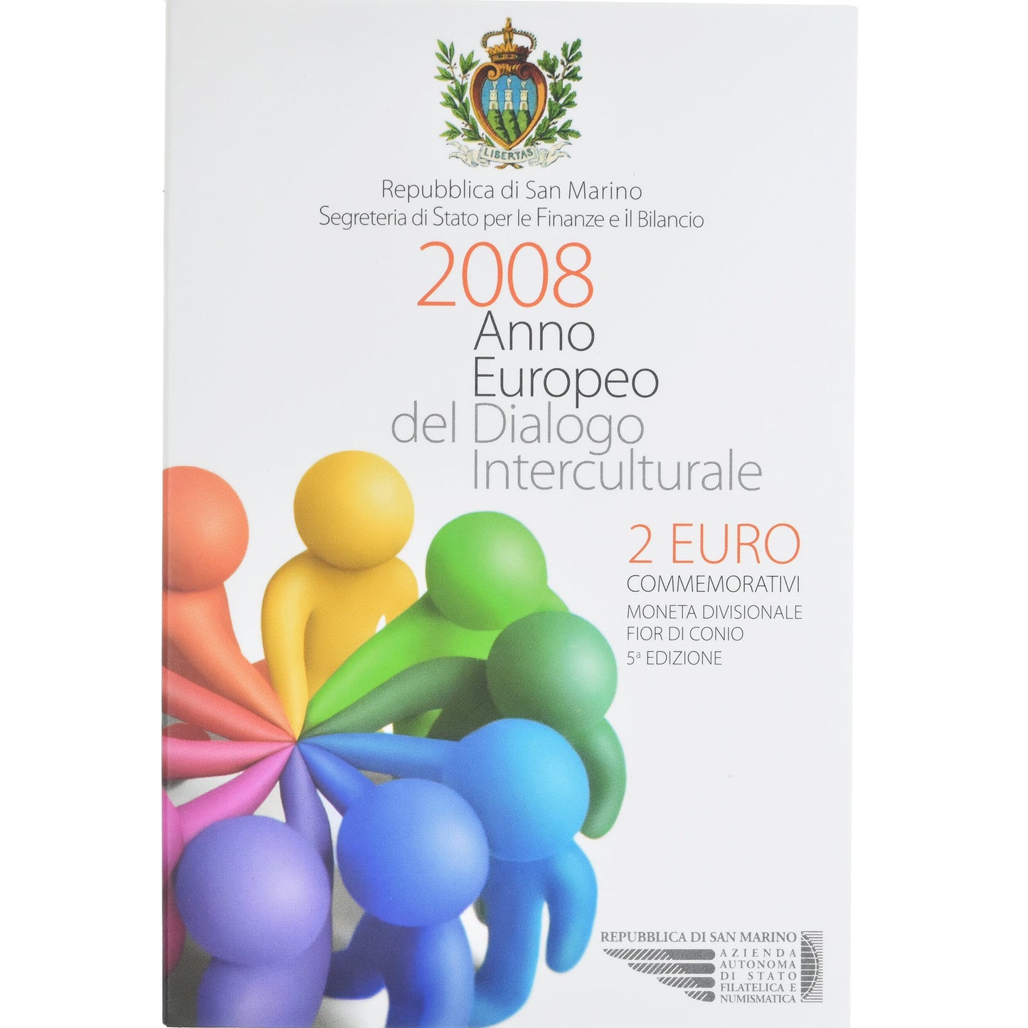 San Marino,
2 eura,
Evropský rok mezikulturního dialogu