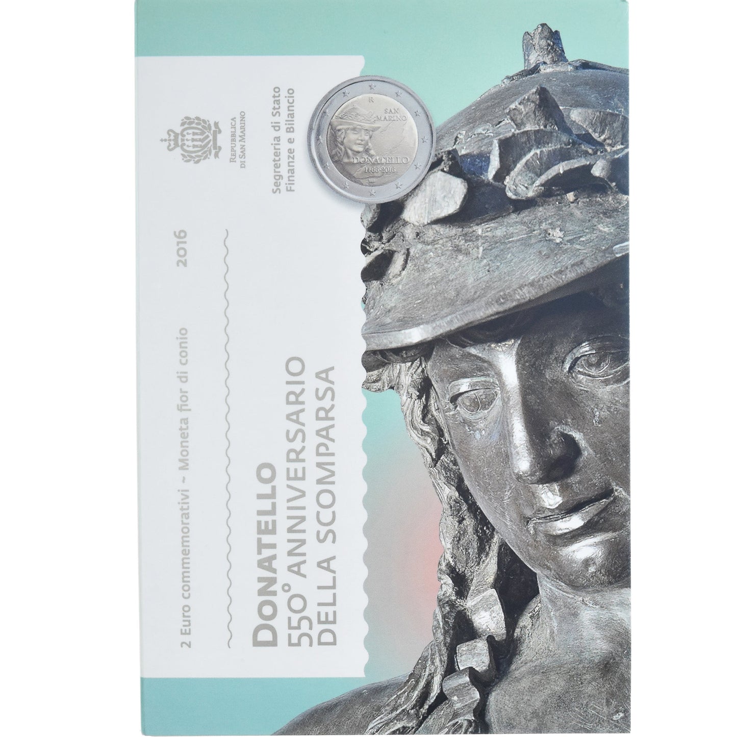 San Marino,
2 eura,
Donatello