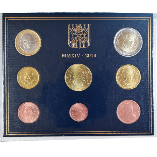Vatikán,
1 cent až 2 eura,
2014