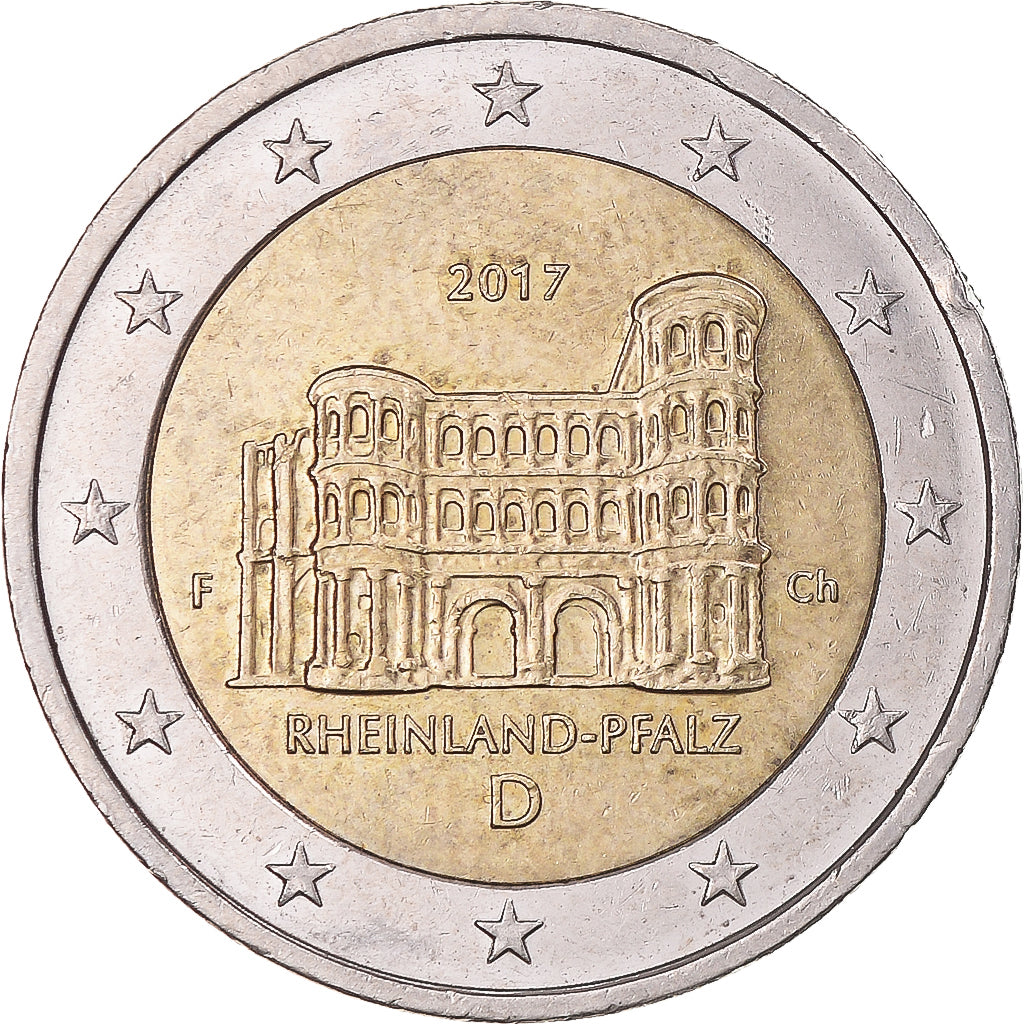 NĚMECKO - FEDERÁLNÍ REPUBLIKA,
2 eura,
Rhénanie-Palatinat