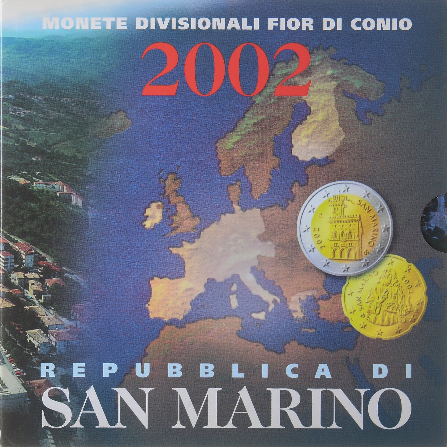San Marino,
Sada 1 ct. - 2 eura,
Série Divisionnelle