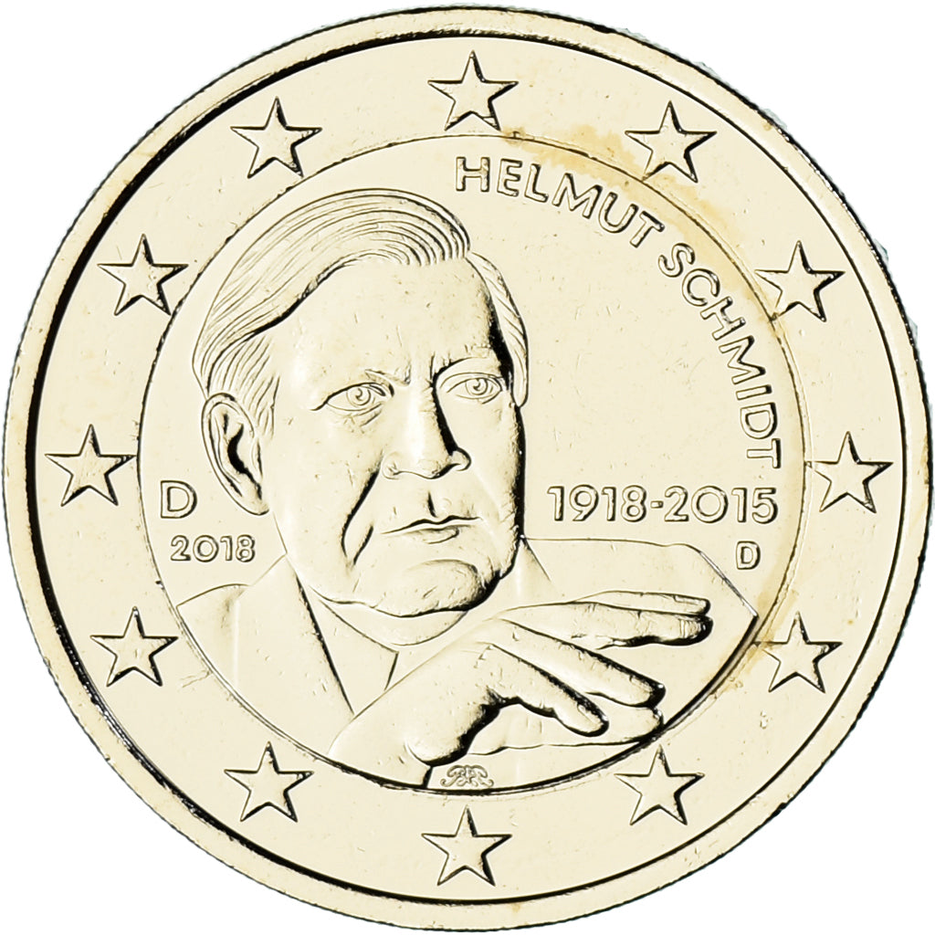 Německo,
2 eura,
2018