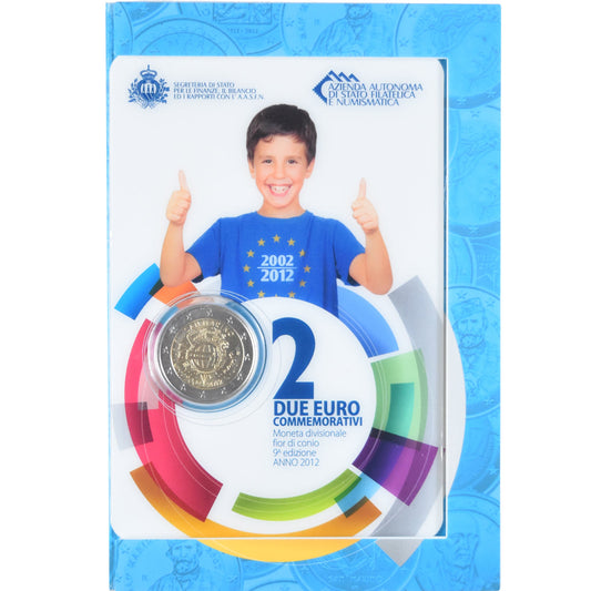 San Marino,
2 eura,
10 ans de l'euro