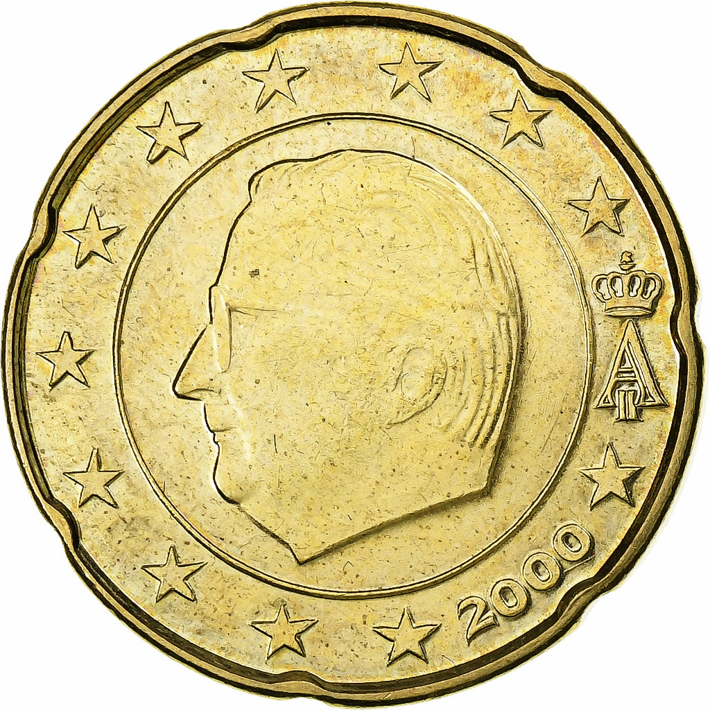 Belgie,
Albert II,
20 euro centů