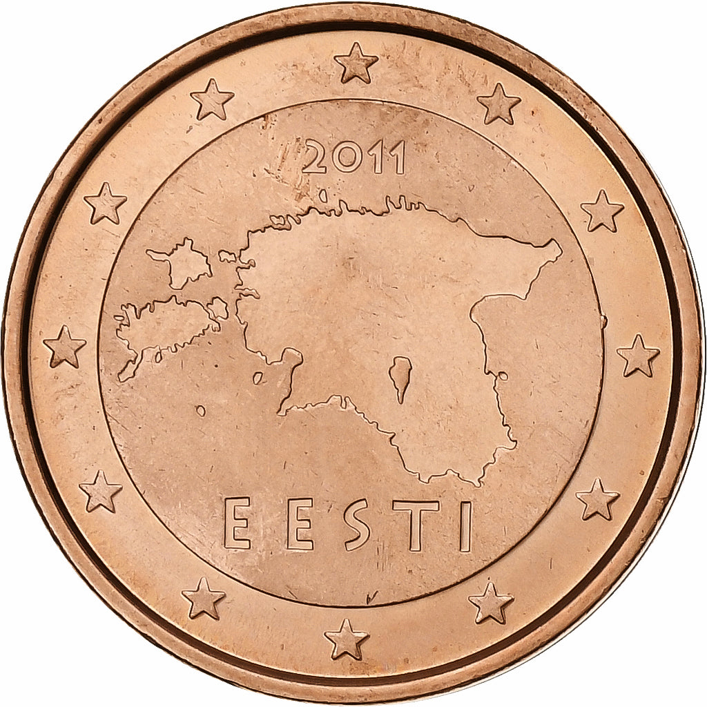 Estonsko,
2 euro centy,
2011