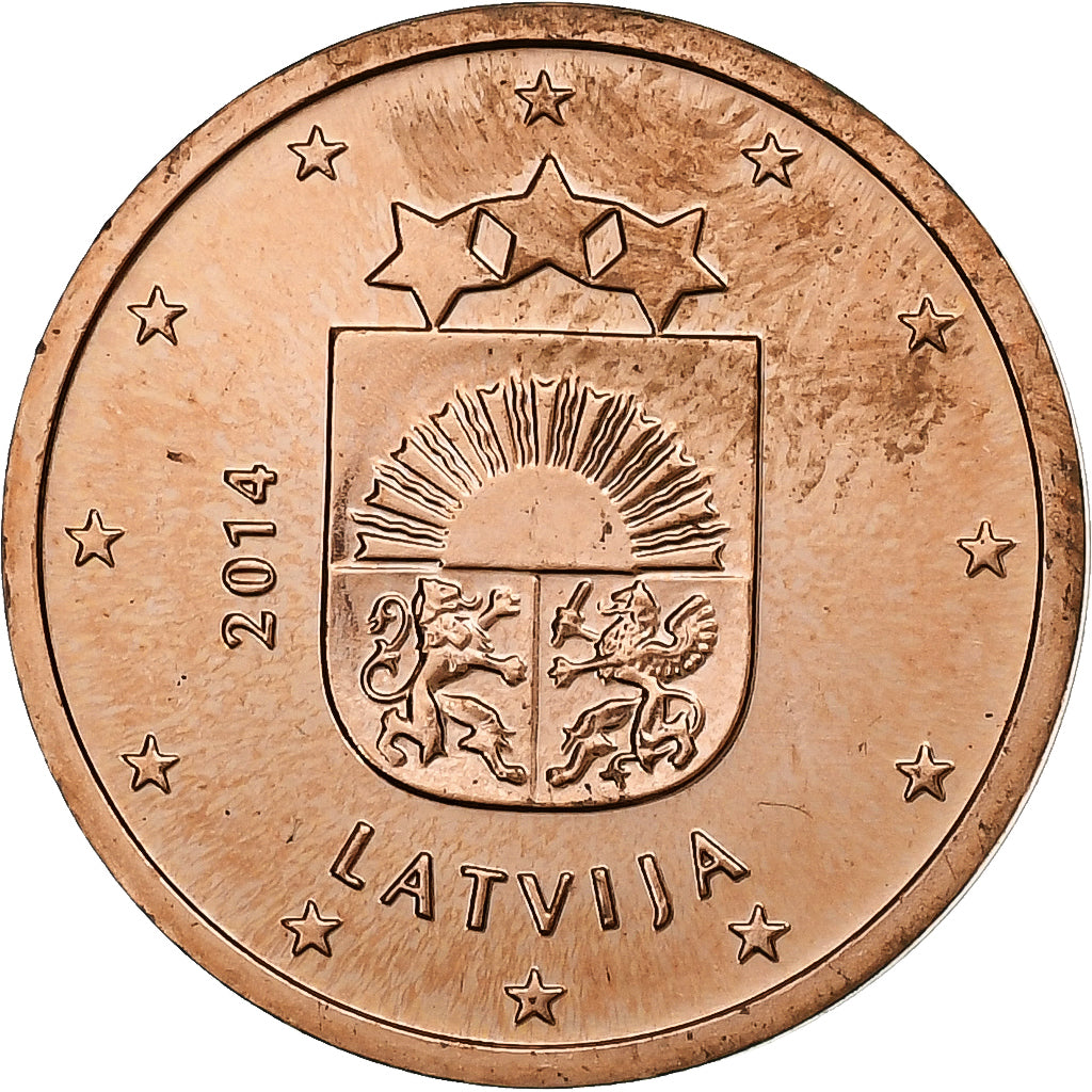 Lotyšsko,
2 euro centy,
2014
