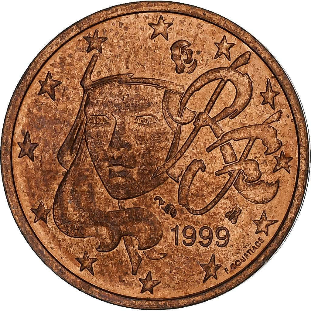 Francie,
2 euro centy,
1999