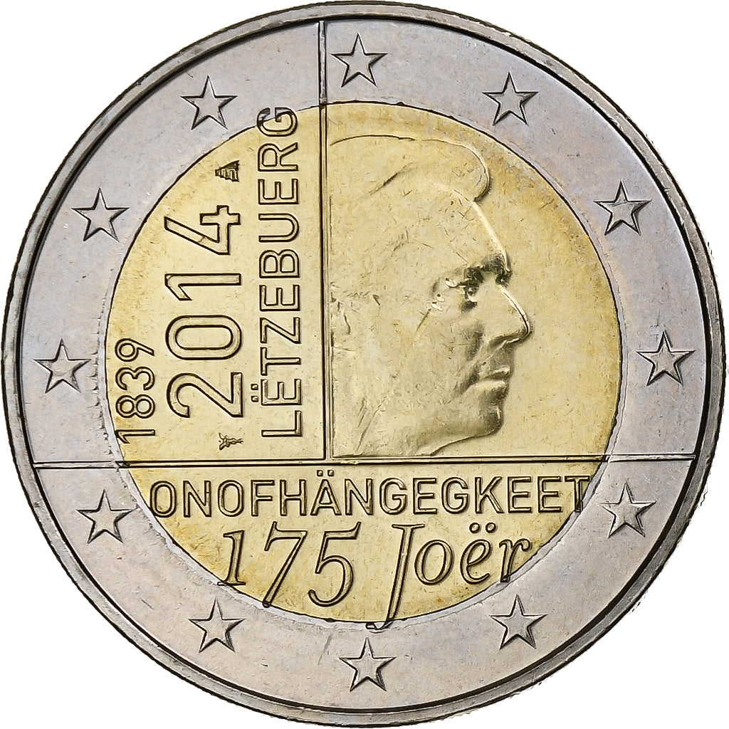 Lucembursko,
2 eura,
2014