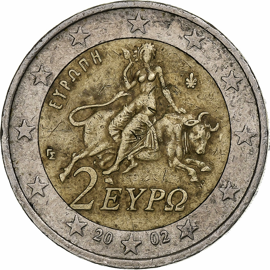 Řecko,
2 eura,
2002