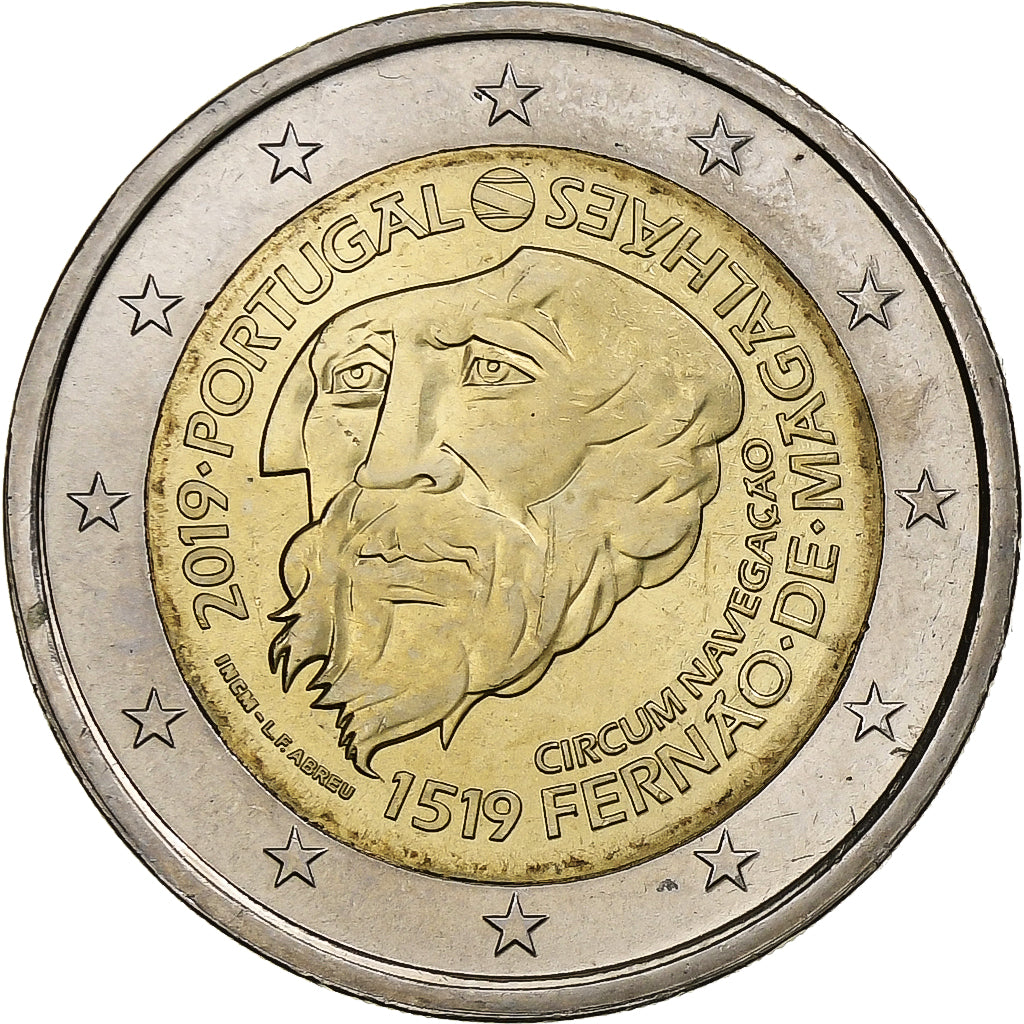 Portugalsko,
2 eura,
Fernand de Magellan