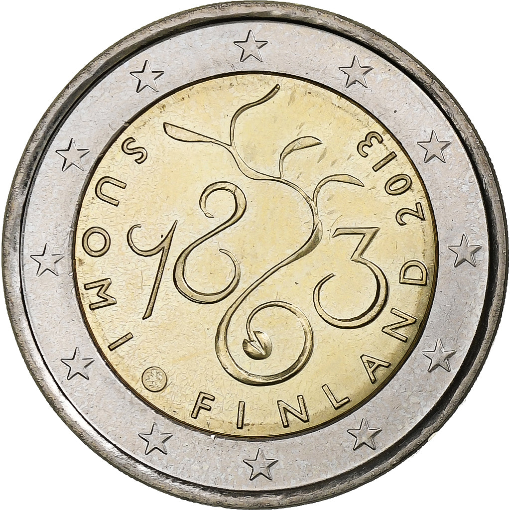 Finsko,
2 eura,
2013