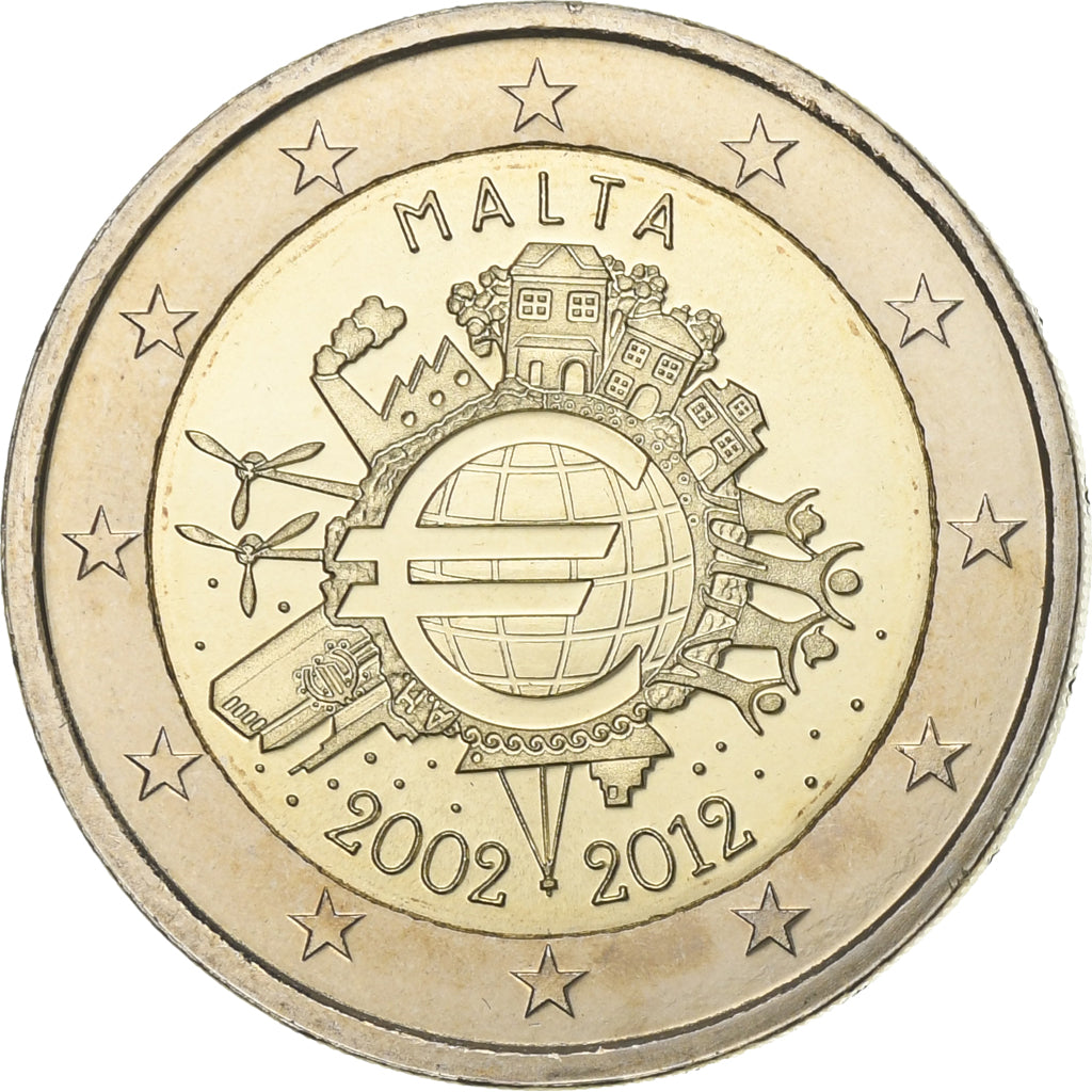 Malta,
2 eura,
2012