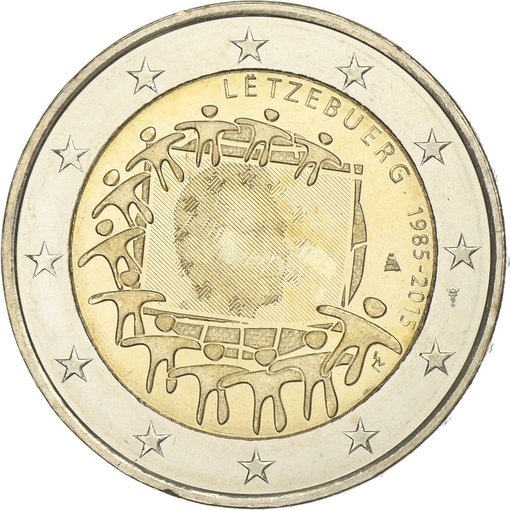 Lucembursko,
2 eura,
2015