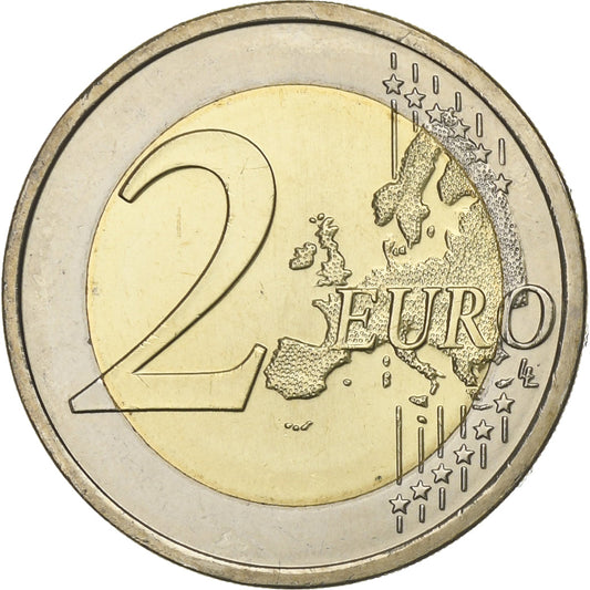 Portugalsko,
2 eura,
10 ans de l'Euro