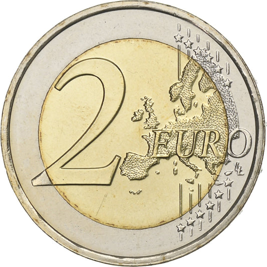 Lucembursko,
2 eura,
Dynastie Nassau-Weilbourg