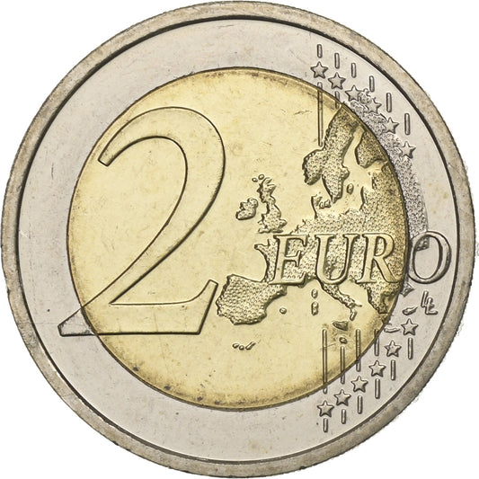 Irsko,
2 eura,
Drapeau européen