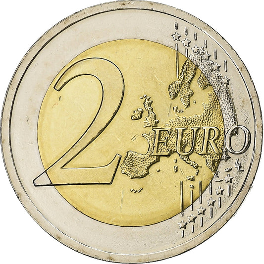 Litva,
2 eura,
Drapeau européen