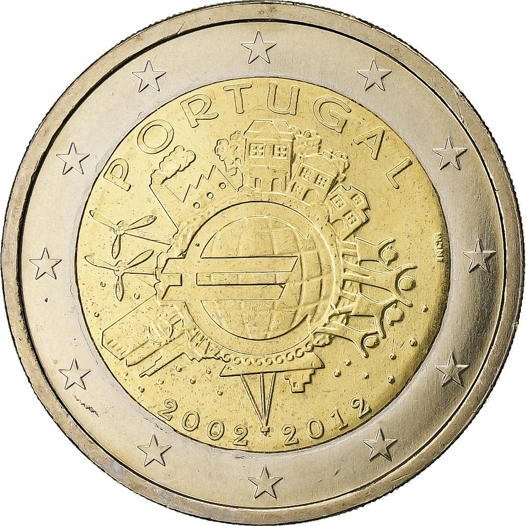 Portugalsko,
2 eura,
2012