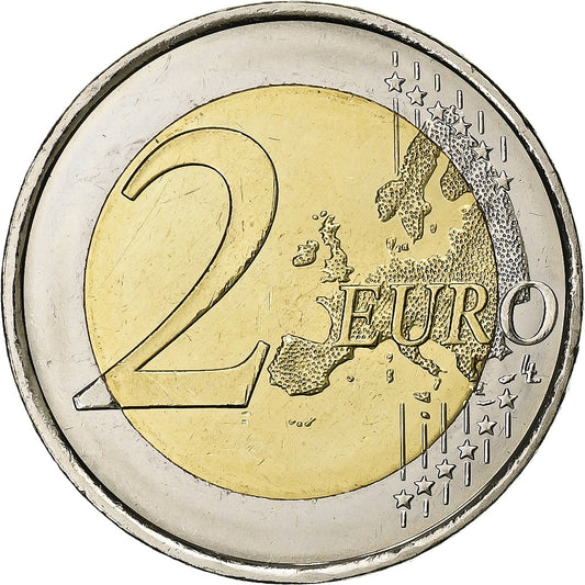 Španělsko,
2 eura,
2015