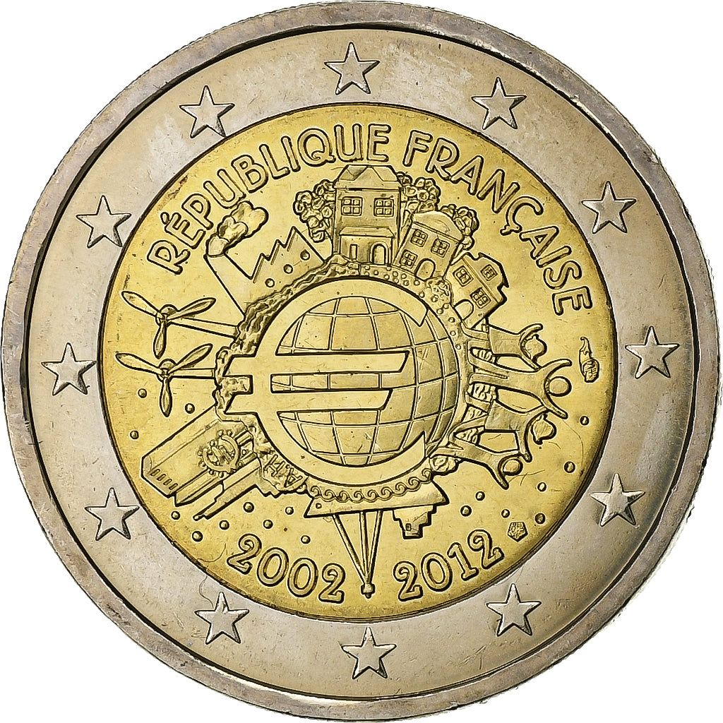 Francie,
2 eura,
Euro 2002-2012