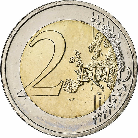 Lucembursko,
2 eura,
Drapeau européen