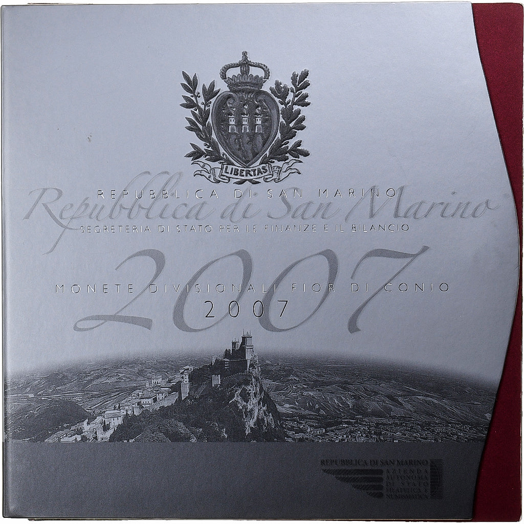 San Marino,
1 cent až 2 eura,
BU