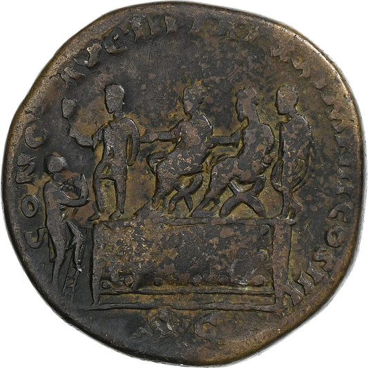 Marcus Aurelius,
Sestertius,
165-166