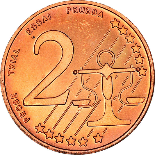 Lotyšsko,
2 euro centy,
Essai