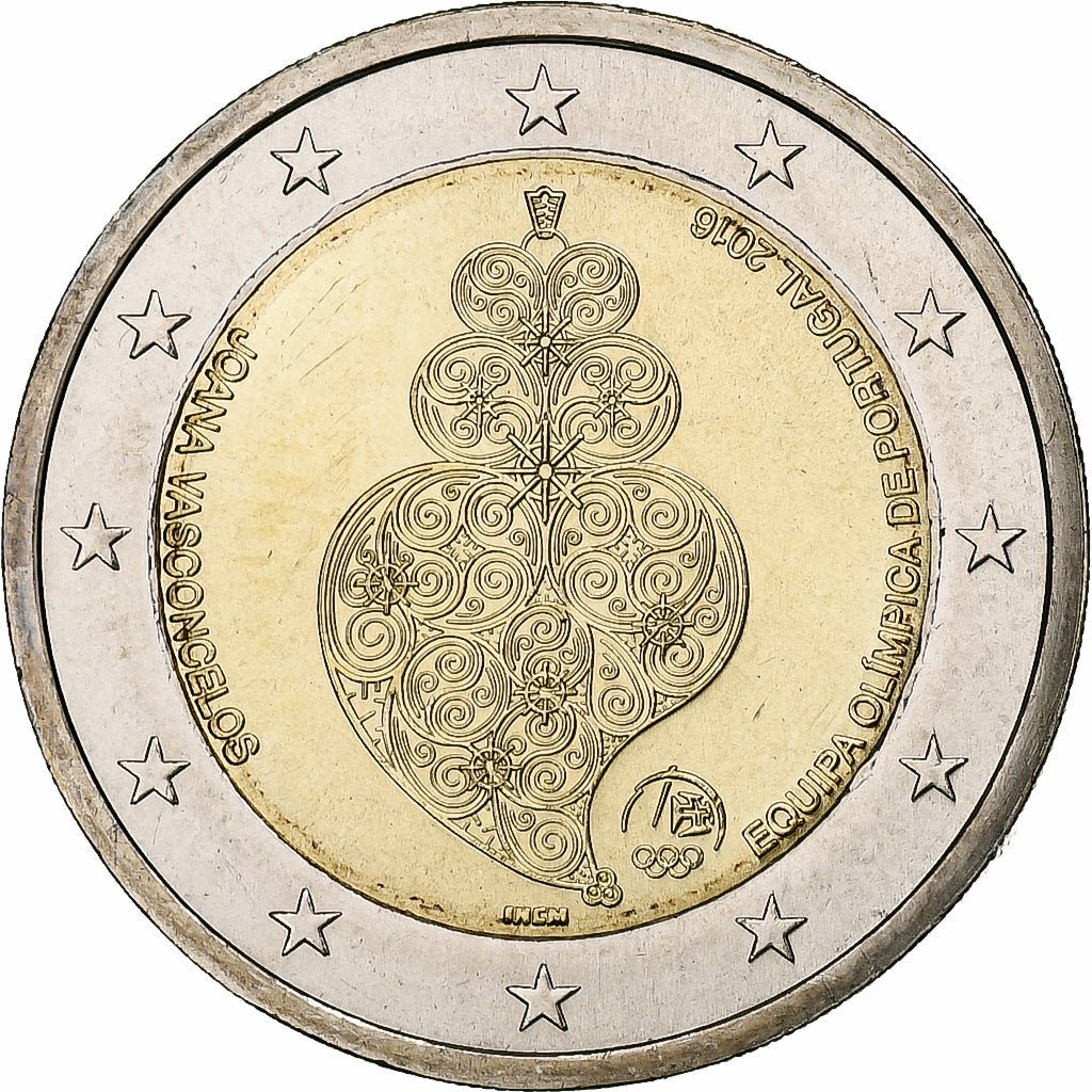 Portugalsko,
2 eura,
2016