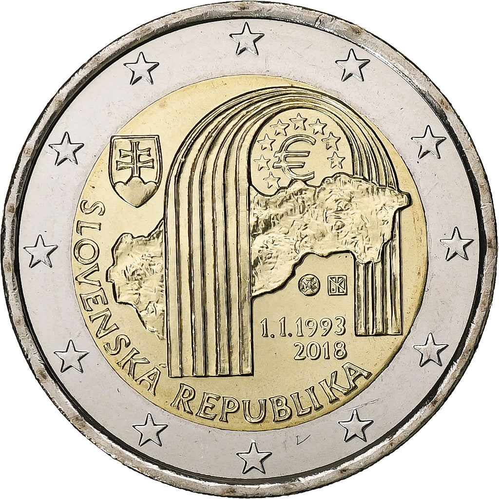 Slovensko,
2 eura,
2018
