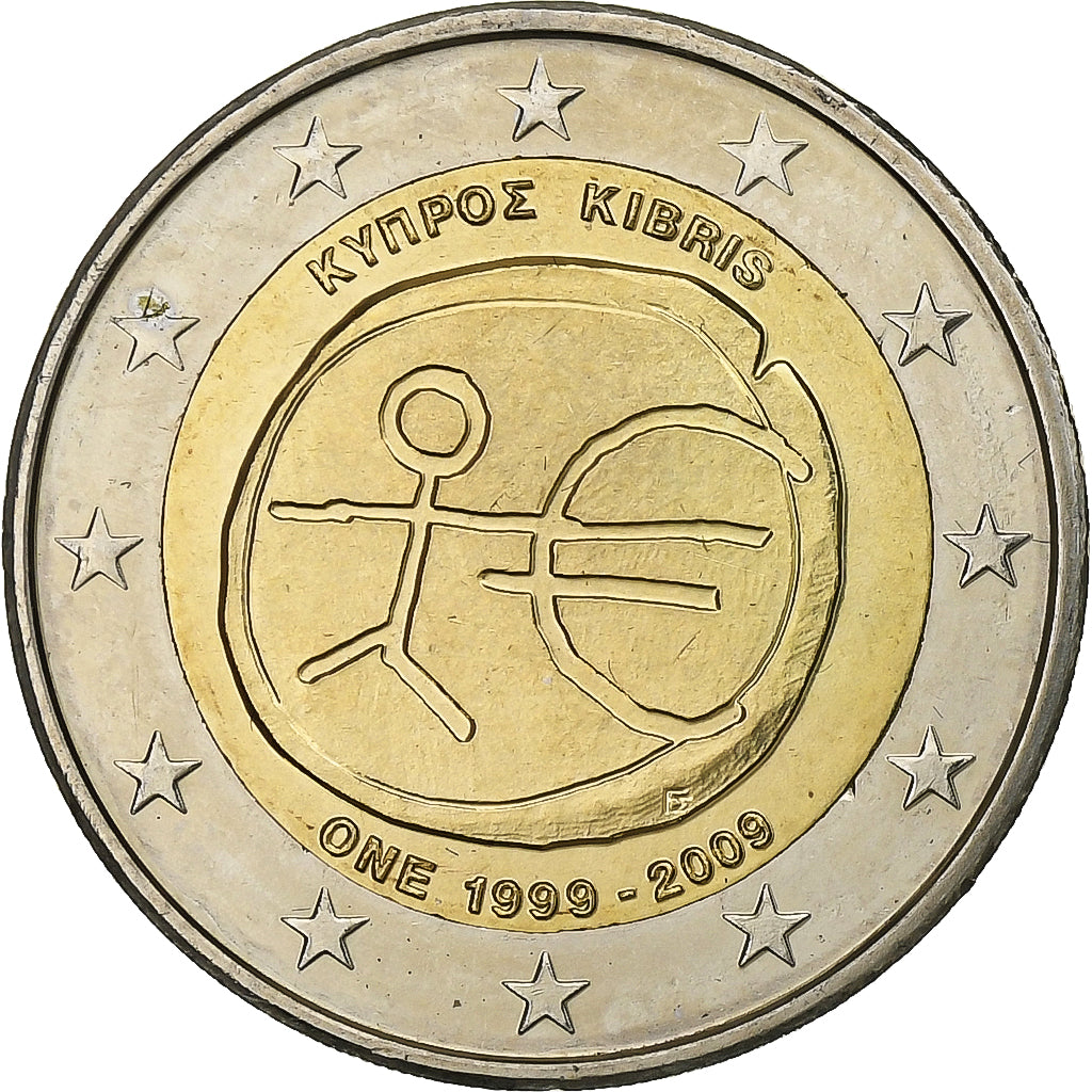 Kypr,
2 eura,
Union économique et monétaire
