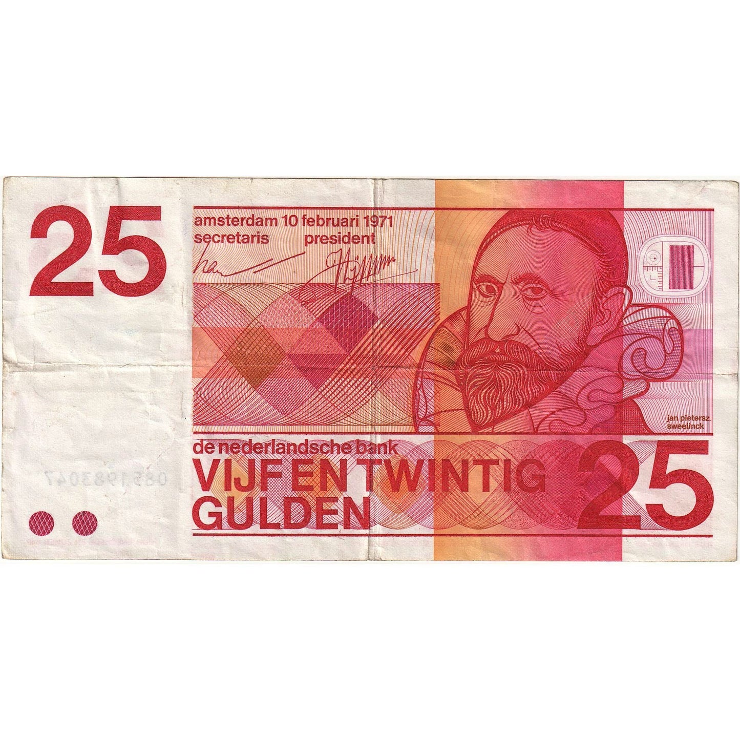 Nizozemí,
25 zlatých,
1971