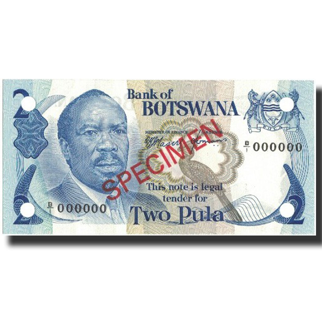 Bankovka,
Botswana,
2 Pula