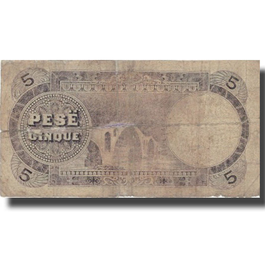 Bankovka,
Albánie,
5 Franka Ari