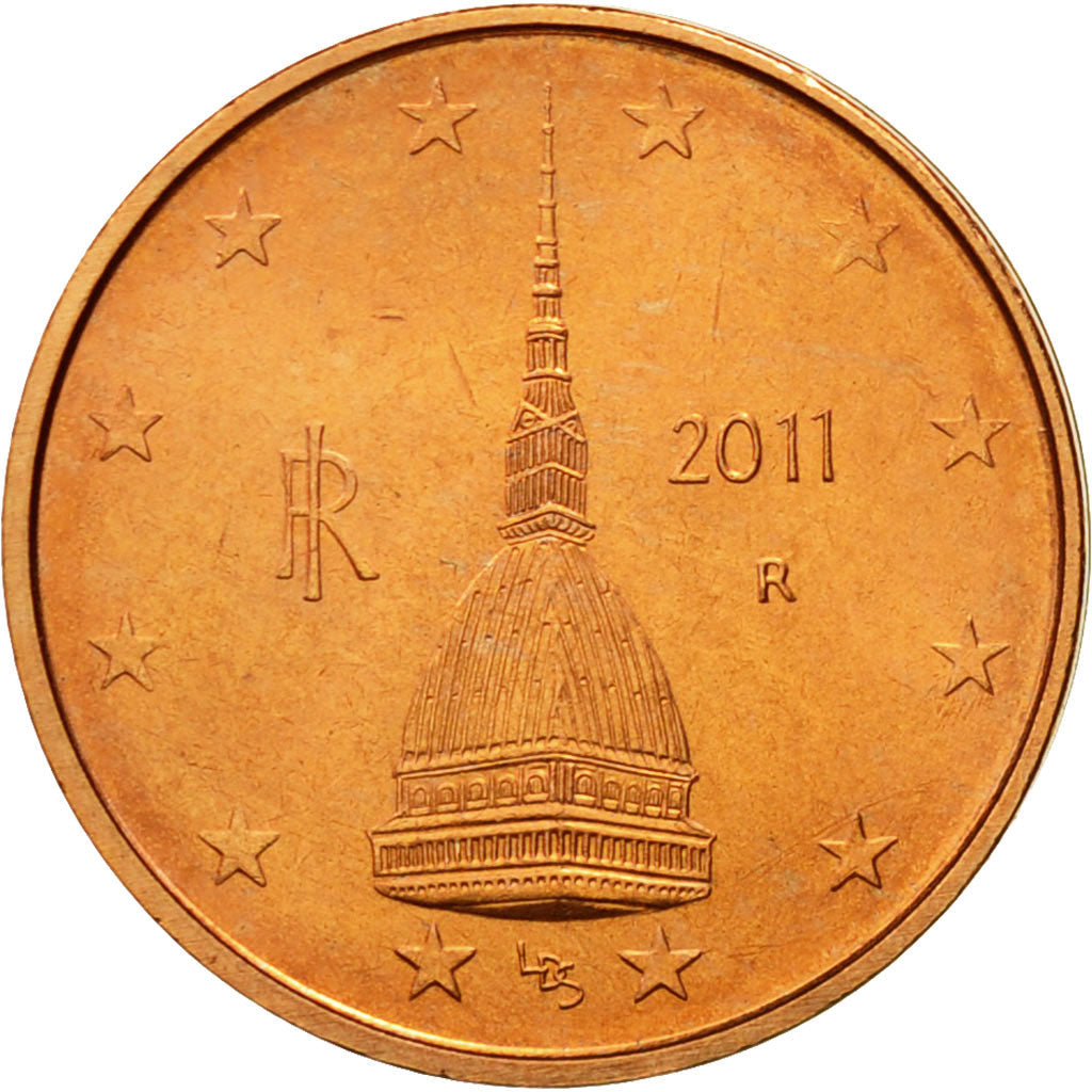 Itálie,
2 euro centy,
2011