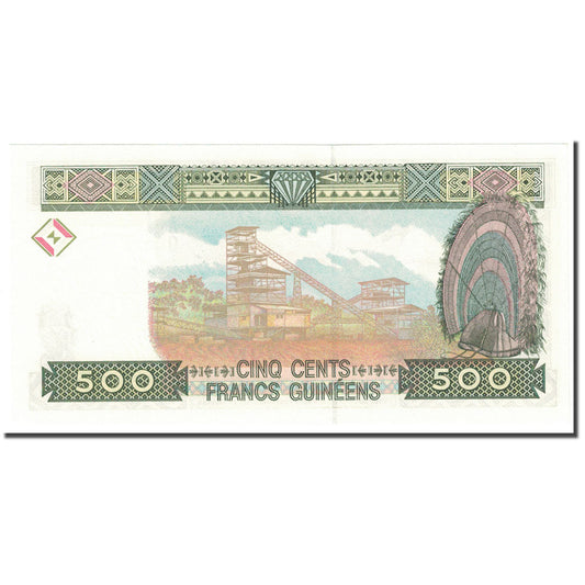 Bankovka,
Guinea,
500 franků