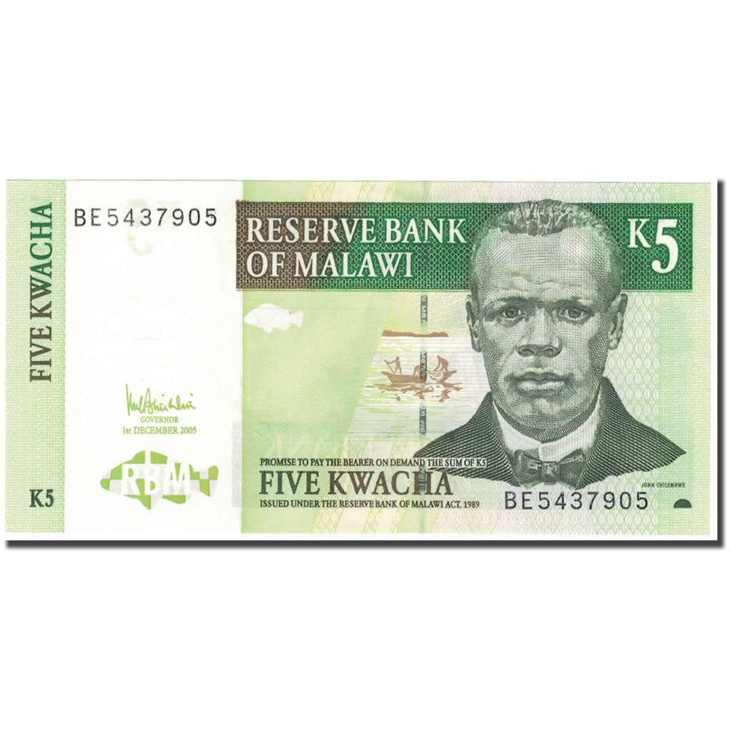 Bankovka,
malawi,
5 Kwacha