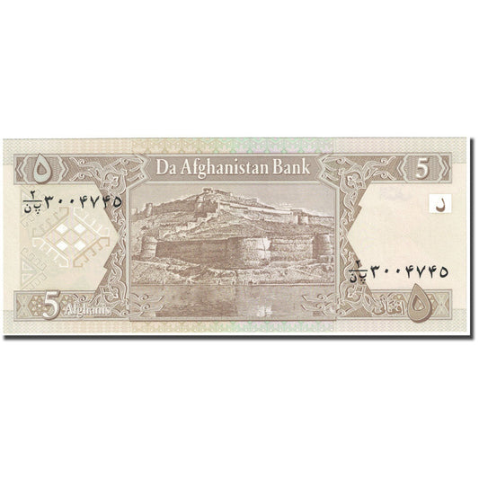 Bankovka,
Afghánistán,
5 Afghánců