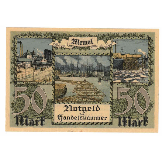 Bankovka,
memel,
50 marek