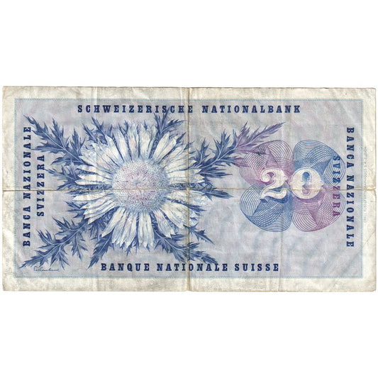 Švýcarsko,
20 Franken,
1965