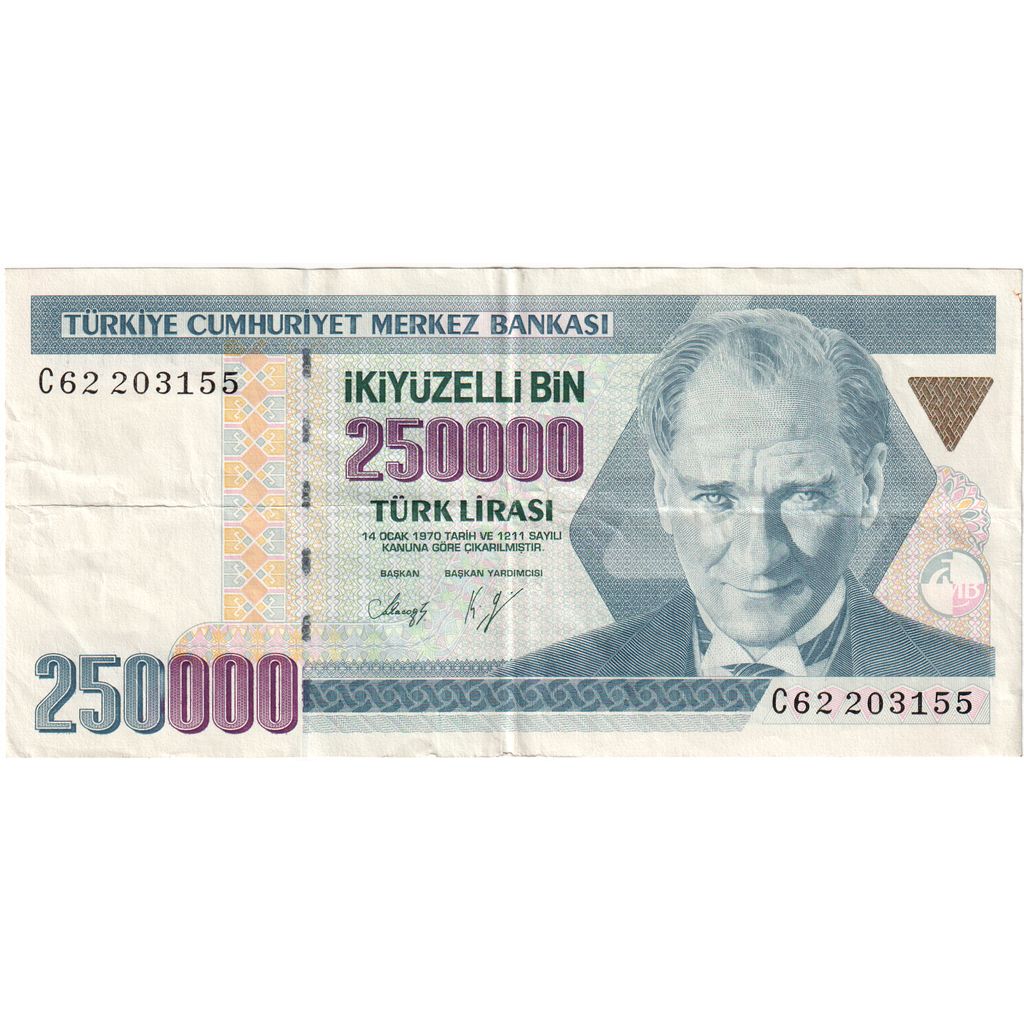 Turecko,
250,
000 lir