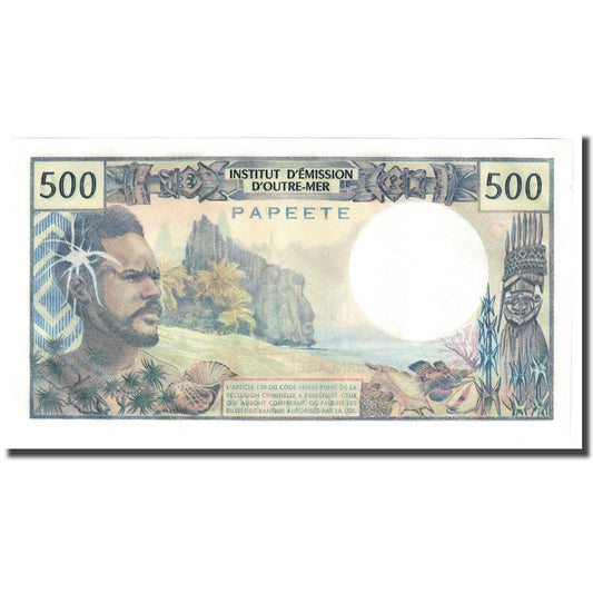 Bankovka,
Tahiti,
500 franků