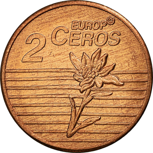 Švýcarsko,
2 euro centy,
2003