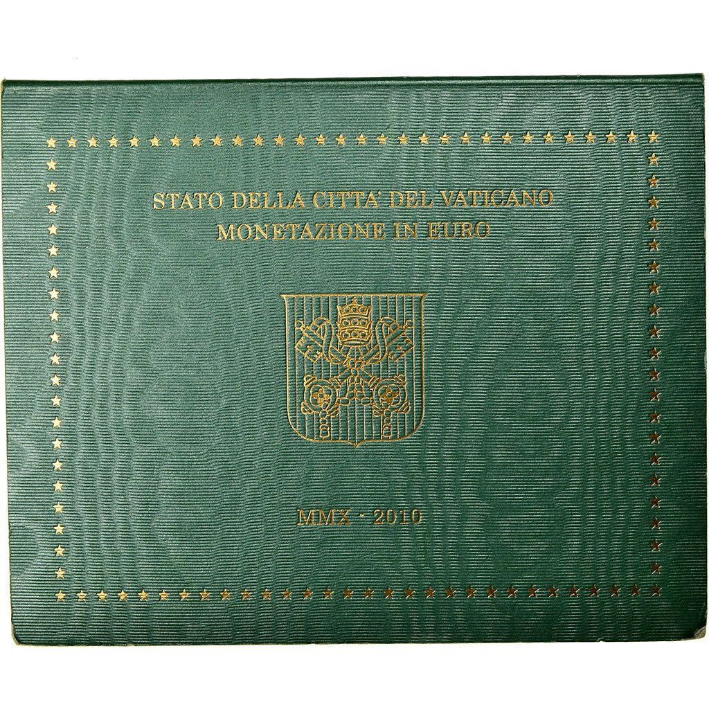 Vatikán,
1 cent až 2 eura,
2010